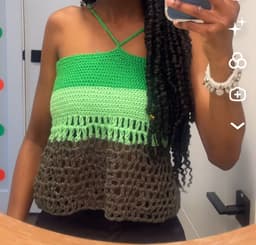 Halter Top with a Mesh Base thumbnail 2